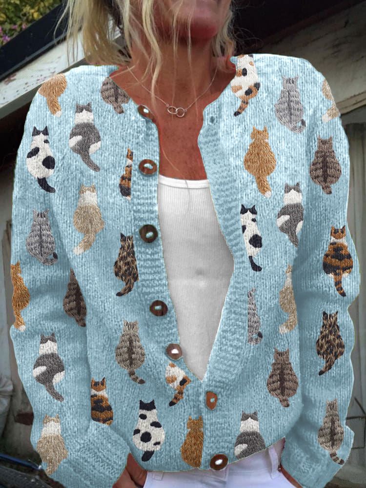 Die Strickjacke mit Katzenmuster™