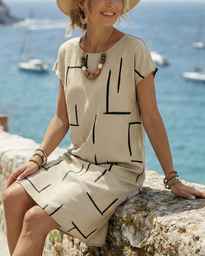Milou™ | Lockeres Kleid mit Streifenmuster