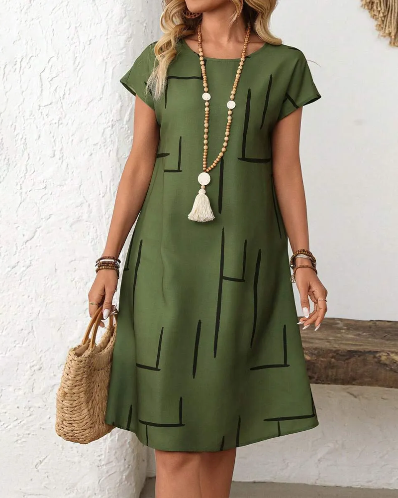 Milou™ | Lockeres Kleid mit Streifenmuster