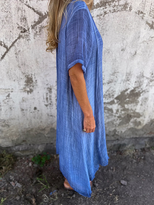Violette™ | Lockeres Kleid mit V-Ausschnitt