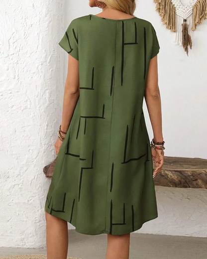 Milou™ | Lockeres Kleid mit Streifenmuster