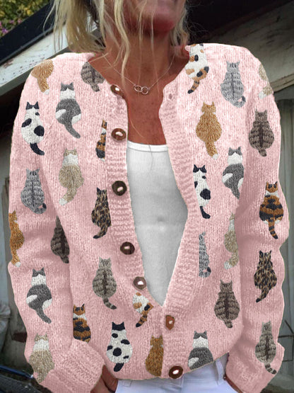 Die Strickjacke mit Katzenmuster™