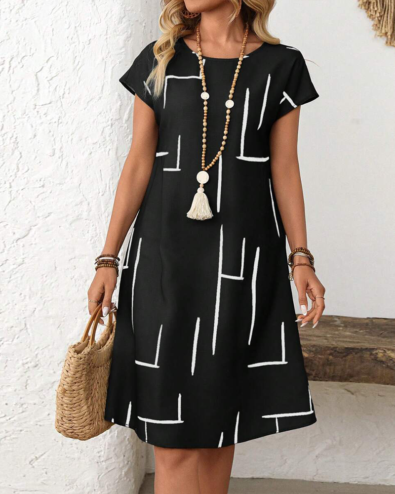 Milou™ | Lockeres Kleid mit Streifenmuster