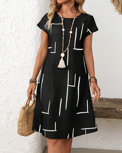 Milou™ | Lockeres Kleid mit Streifenmuster