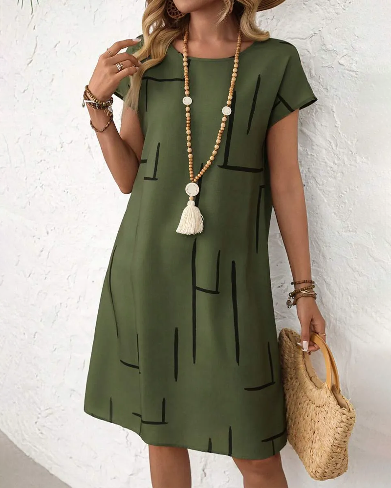 Milou™ | Lockeres Kleid mit Streifenmuster