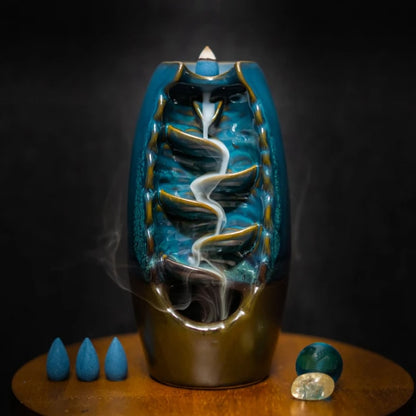 Waterfall incense burner